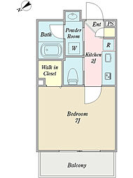 リーゼ板橋本町 3階1Kの間取り