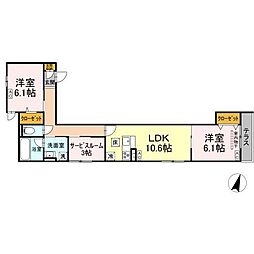 間取図画像 2LDK