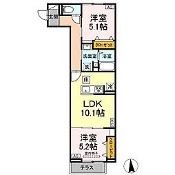 間取図画像 2LDK