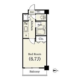 プロシード東武練馬 1Kの間取図画像