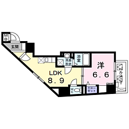 グランドルチェ駒込 1LDKの間取図画像