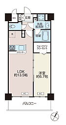 メルヴェーユイイダ志村 1LDKの間取図画像