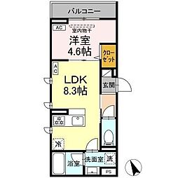 セレスティア赤羽 1LDKの間取図画像