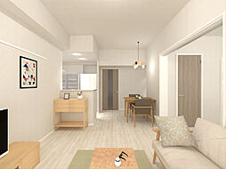 ＪＡＮＵＳ府中 6階1LDKのリビング/ダイニング