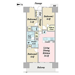 間取図画像 3LDK