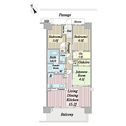 グランメディオ新三郷 3LDKの間取図画像