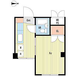 ホワイトハイツ 1Kの間取図画像