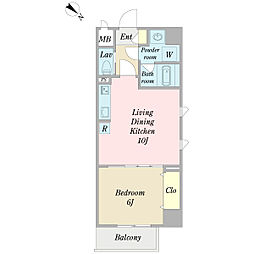 サンクエタージュ 1LDKの間取図画像