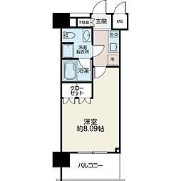 Richesse門前仲町 1Kの間取図画像