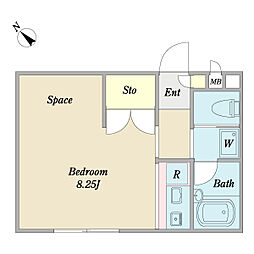 サンセリオ篠崎1 ワンルームの間取図画像