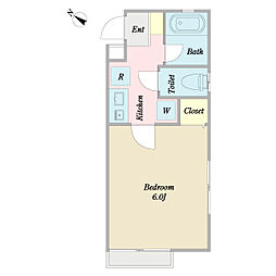BlissCourt 1Kの間取図画像