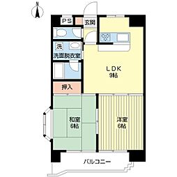 ピラトゥス篠崎 2LDKの間取図画像