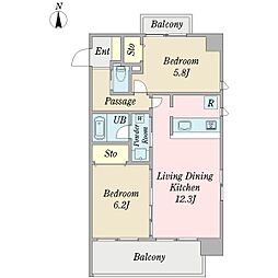 間取図画像 2LDK
