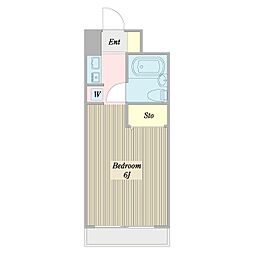 フラッツ東湘 ワンルームの間取図画像