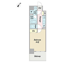 BelAirdeCommae 1Kの間取図画像