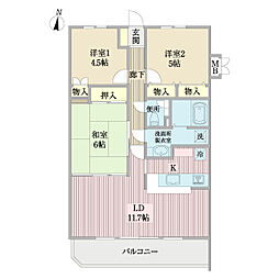 スペースイン長尾台 3LDKの間取図画像