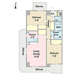 間取図画像 2LDK