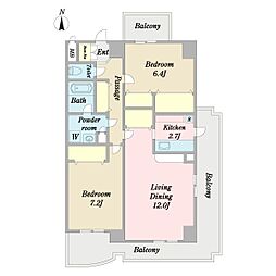 間取図画像 2LDK