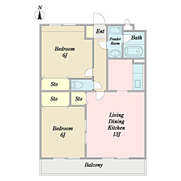 間取図画像 2LDK