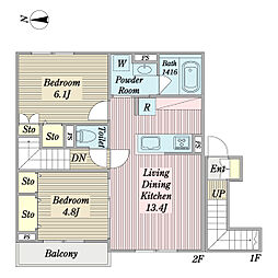 間取図画像 2LDK
