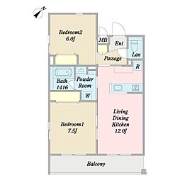 間取図画像 2LDK