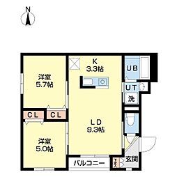 間取図画像 2LDK
