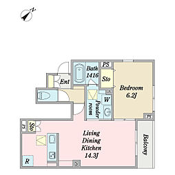 間取図画像 1LDK