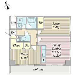 間取図画像 2LDK