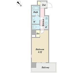 ラ・ソレイユ 1Kの間取図画像