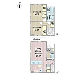 間取図画像 2LDK