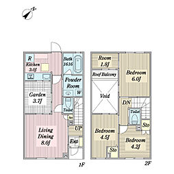 (仮称)国領町7丁目テラス計画 3LDKの間取図画像