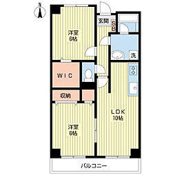 ロイヤルアスコット 2LDKの間取図画像