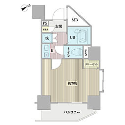 サンテミリオン大塚弐番館 1Kの間取図画像