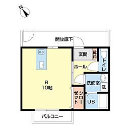 アルバトロス成田2 ワンルームの間取図画像