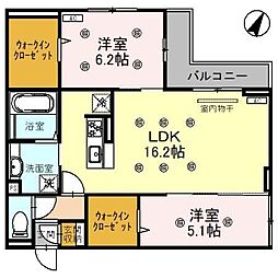 Avanza berl II 2LDKの間取図画像