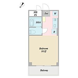 ロマン・コンポート ワンルームの間取図画像