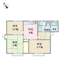 サンライズ戸塚 3DKの間取図画像