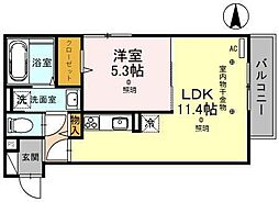 ポトシ 1LDKの間取図画像