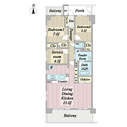 間取図画像 2SLDK