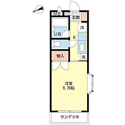 プチフールMIE 1Kの間取図画像