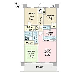 間取図画像 2SLDK