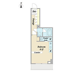 ＮＯＳＴＥＬ中野 5階ワンルームの間取り