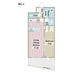 D-Carrara (ディ-カッラーラ) 1LDKの間取図画像