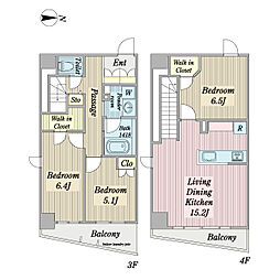 (仮称)南台TY計画 3LDKの間取図画像