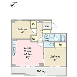 間取図画像 2LDK