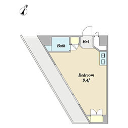 ウエスト北小岩 ワンルームの間取図画像