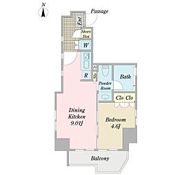 STM高田馬場 1DKの間取図画像