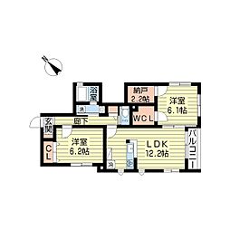 間取図画像 2SLDK