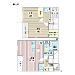 ピュアグレイス 2SLDKの間取図画像