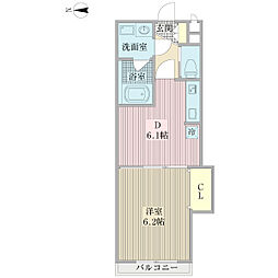 スターライズ 1DKの間取図画像